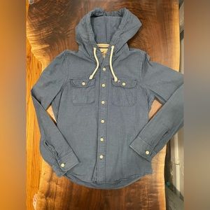 Hollister button down shirt with hood